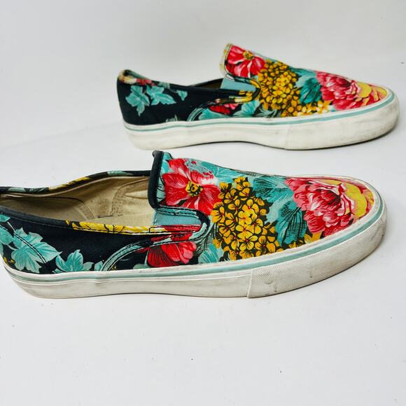 Polo Ralph Lauren Canvas Slip On Shoe Floral Hawaiian - 14D - Picture 5 of 7